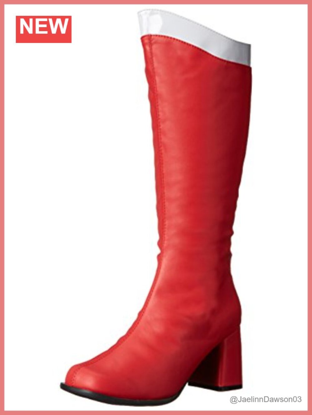 Knee-High Cosplay Boots Block Heel Zipper Closure Water Resistant